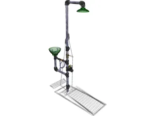 Safety Shower and Eye Wash 3D Model preview