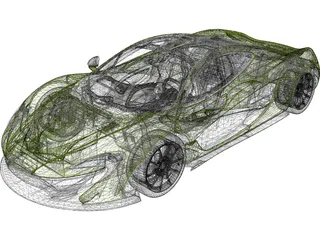 McLaren P1 3D Model preview