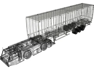 Airplane Truck 3D Model preview