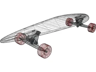 Longboard 3D Model preview