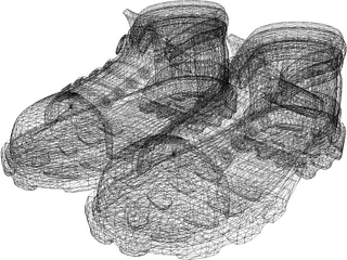 Outdoor Trekking Shoes 3D Model preview