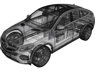 Mercedes-Benz GLE Coupe (2016) 3D Model preview