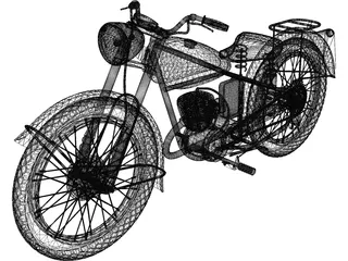 BSA Bantam D1 (1948) 3D Model preview