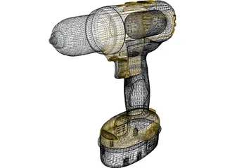 DeWalt Drill 3D Model preview