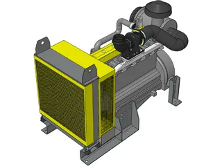 John Deere Engine 3D Model preview