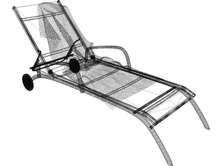 Modern Sunbed 3D Model preview