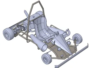 Go Kart 3D Model preview