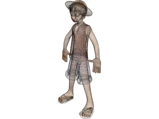 Luffy 3D Model preview