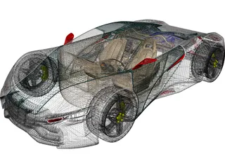 Sport Car Concept 3D Model preview