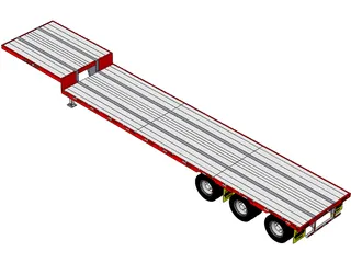 Dropdeck Trailer 3D Model preview