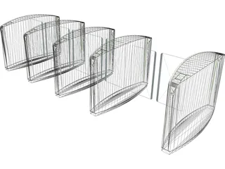 Boon Edam Speedlane 3D Model preview