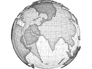 Globe 3D Model preview