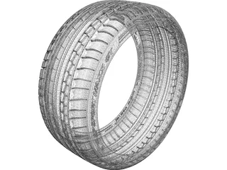 Dunlop Sport Maxx GT Tire 3D Model preview