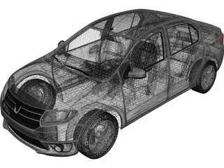 Dacia Logan (2013) 3D Model preview