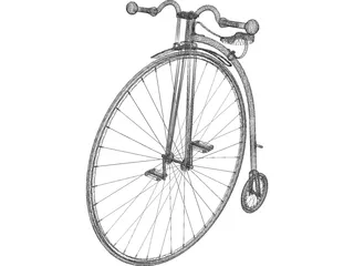 Bicycle Old 3D Model preview