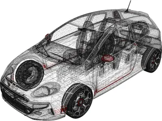 Fiat Punto Abarth (2011) 3D Model preview