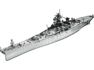 USS New Jersey 3D Model preview