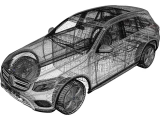Mercedes-Benz GLC 250d (2016) 3D Model preview