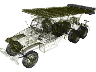 MLRS BM13 Katusha 3D Model preview