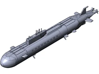 K-141 Submarine 3D Model preview