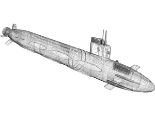 USS Minnesota Submarine 3D Model preview