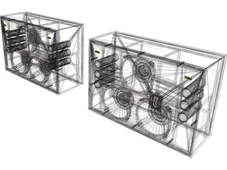 Tannoy Dreadnought Studio Monitor Speakers 3D Model preview