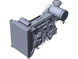Volvo Penta TAD1362VE Engine 3D Model preview