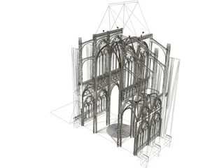 Notre Dame Reims 3D Model preview