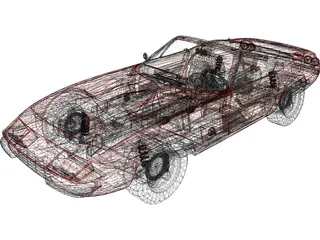Ferrari 365 GTS4 Daytona Spyder (1972) 3D Model preview