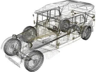 Mercedes-Benz 170 VK Kubelsitzwagen (1938) 3D Model preview