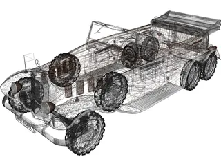 Mercedes-Benz G4 (1939) 3D Model preview
