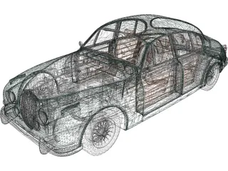 Jaguar MKII (1962) 3D Model preview