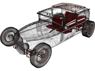 Hot Rod 3D Model preview