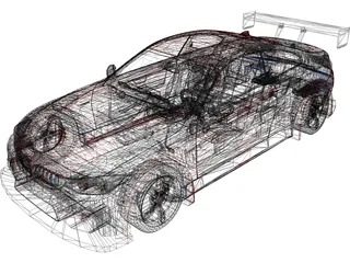 BMW M4 Coupe GTR (2015) 3D Model preview