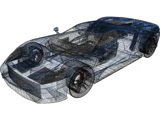 Ford GT (2017) 3D Model preview