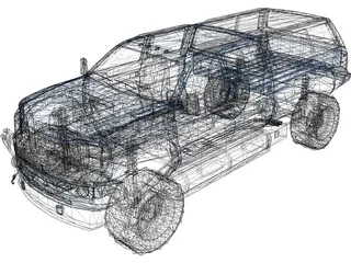 Dodge Pickup XL 3D Model preview