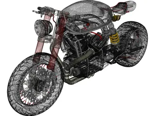 Honda CX500 3D Model preview