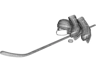 Hockey Equipment 3D Model preview