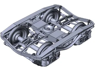 Train Bogie Y25 3D Model preview