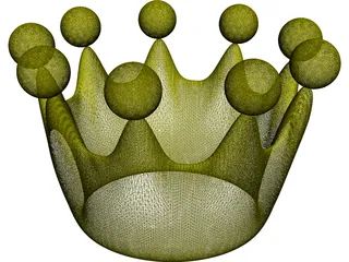 Cartoon Crown 3D Model preview