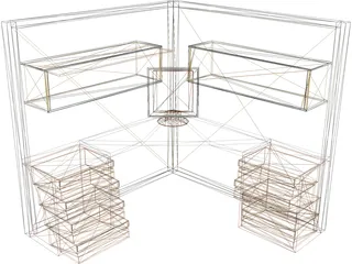 Complete Office Module 3D Model preview