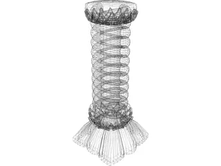 Fantasy Column 3D Model preview
