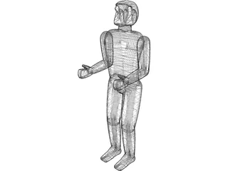 Six Feet Tall Person 3D Model preview