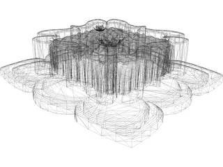 Oriental Fantasy Fountain 3D Model preview