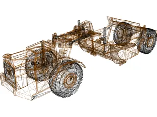 Caterpillar Grader 3D Model preview