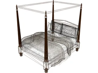 Poster Bed 3D Model preview