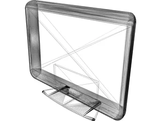 Sony Black Screen Plasma 3D Model preview