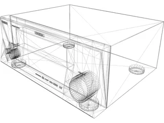 Yamaha Amplifier 3D Model preview