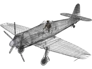 Hawker Sea Fury 3D Model preview