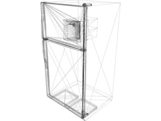 Refrigerator GE 3D Model preview